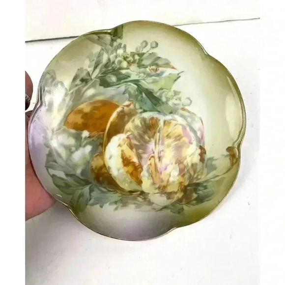 VTG JHR Bavaria Hand Painted 7” Dessert Plate Floral Design Gold Trim - Picture 10 of 11